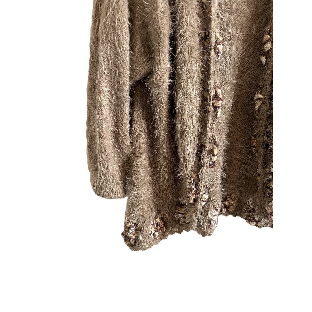 Easel Women's Small/Medium Long Sleeve Brown Knitted Cardigan - Picture 3 of 14